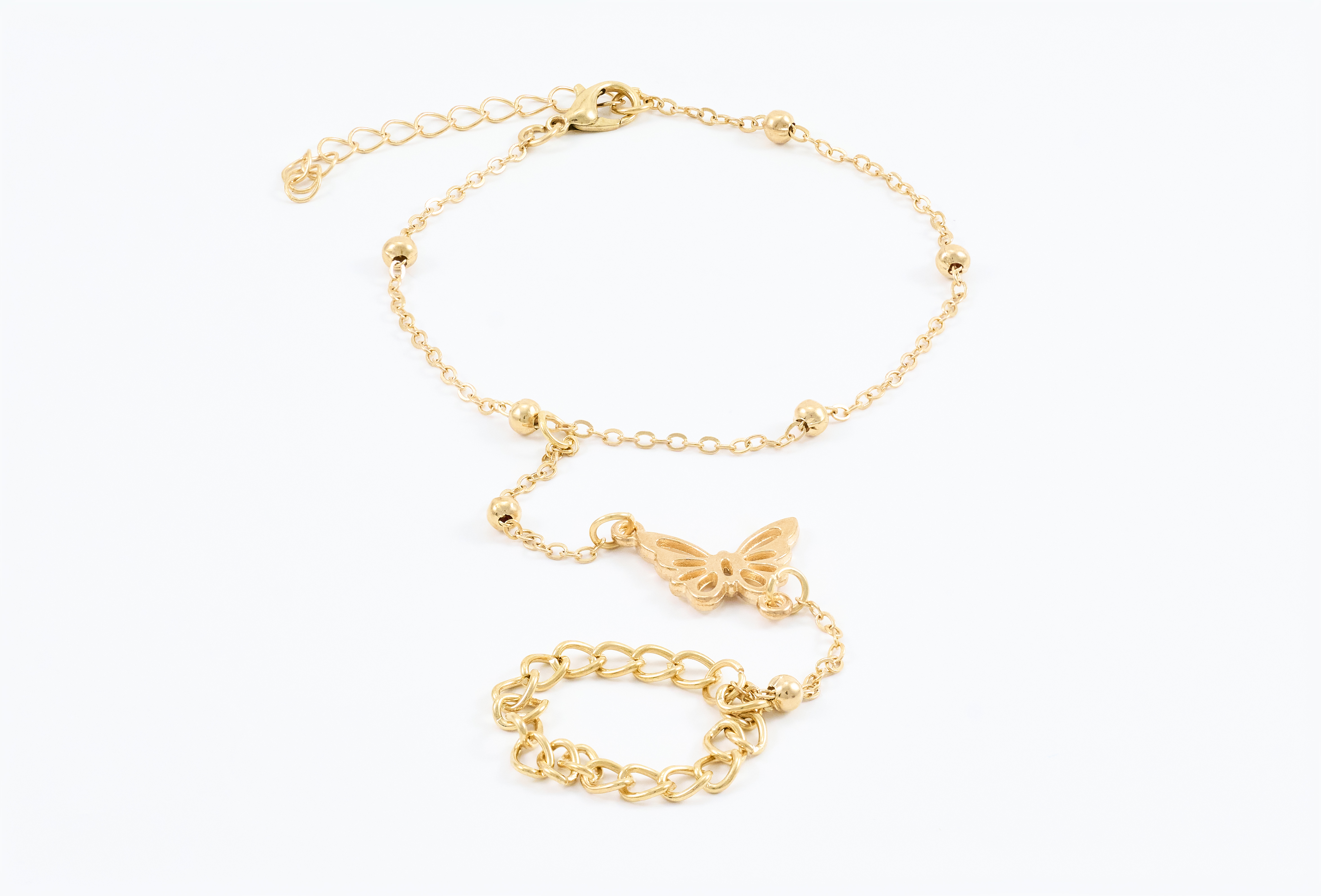 Gouden armband met parels en muntbedel