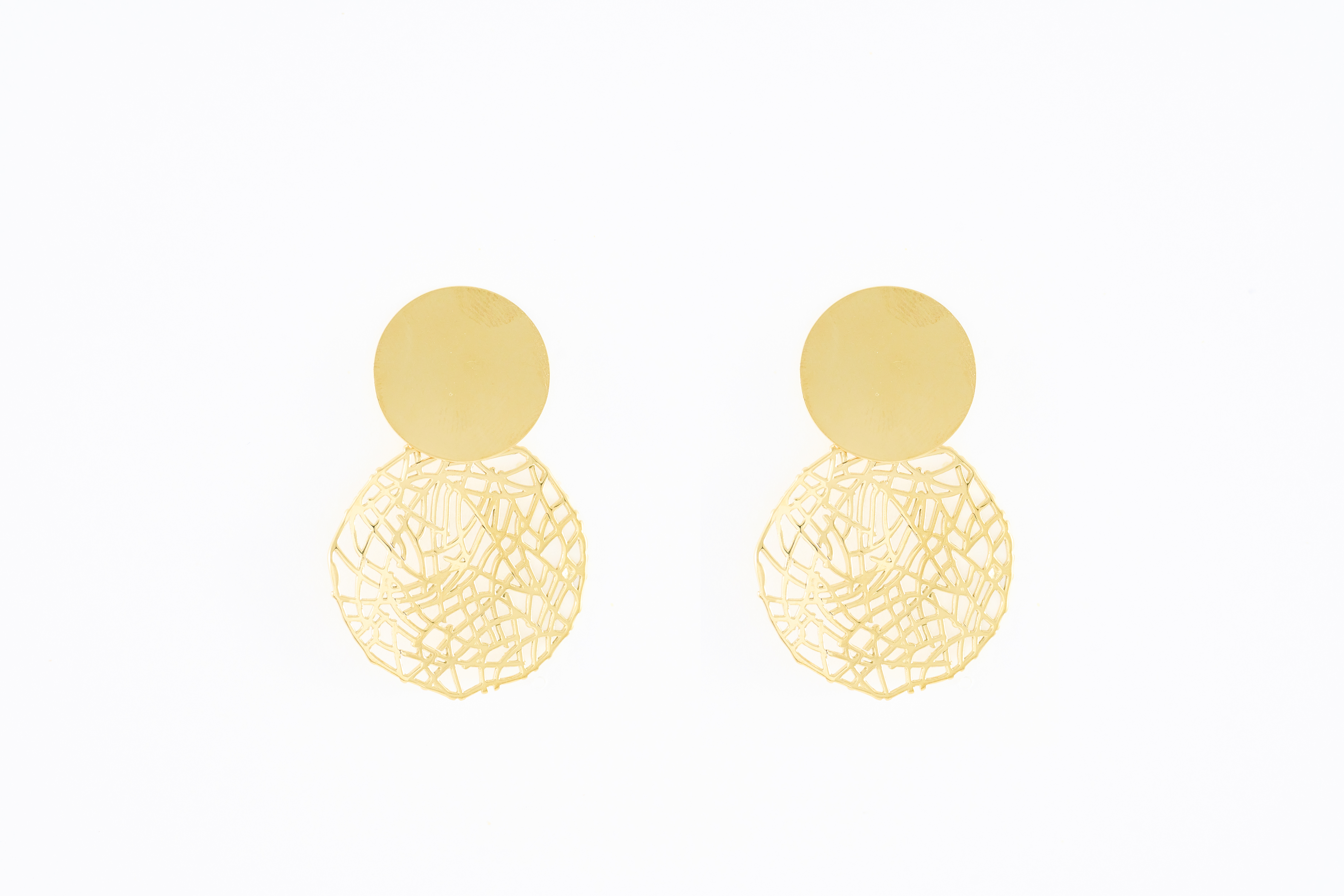 Gouden filigrain statement oorbellen