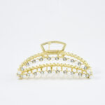 Gouden haarclip met luxe steentjes