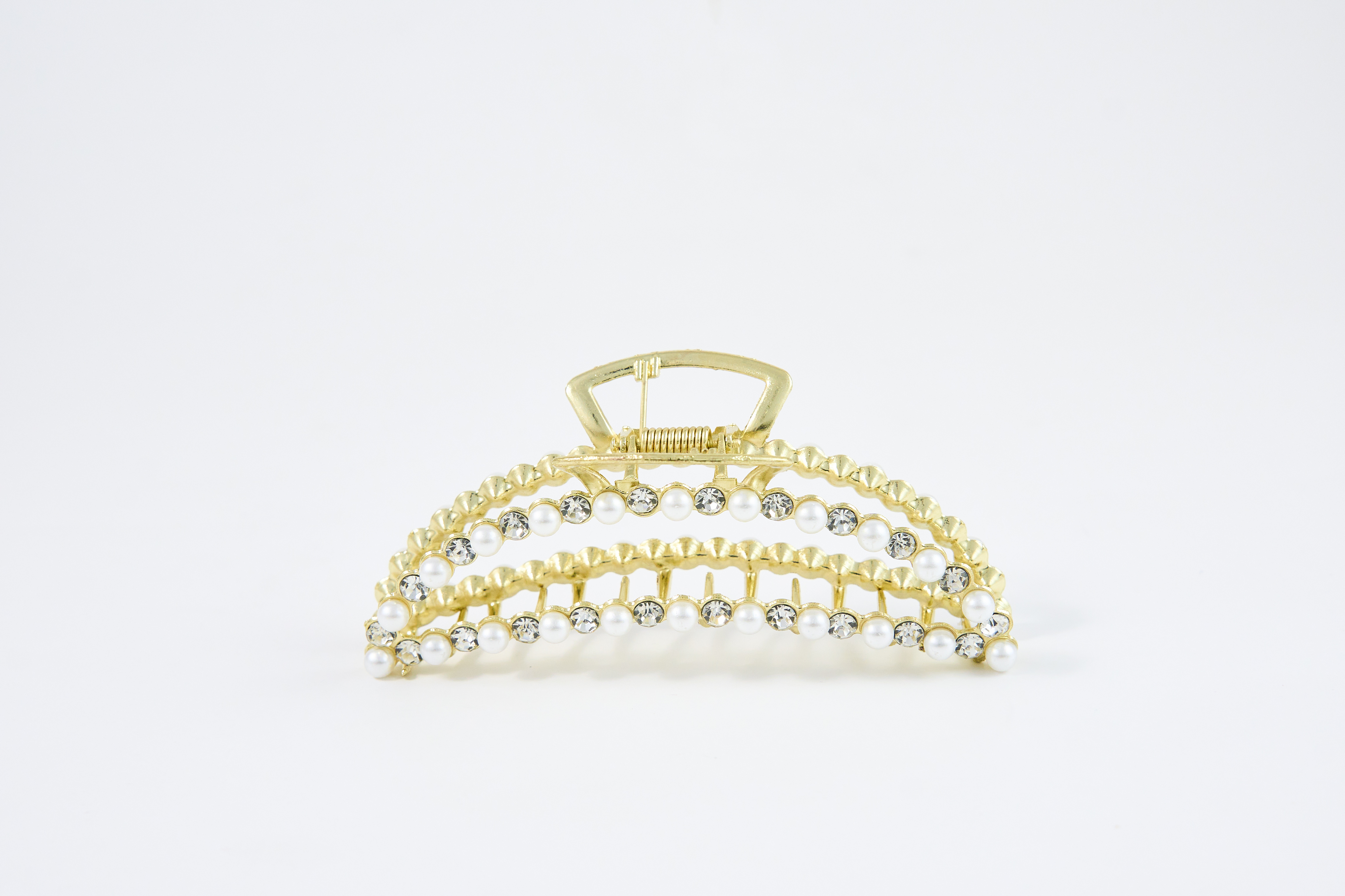 Gouden haarclip met luxe steentjes