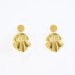 Gouden oorbellen met bohemian bloemen