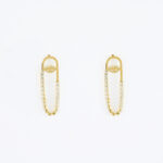 Gouden oorbellen met dubbele paperclips