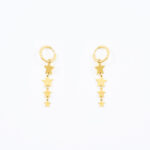 Gouden oorbellen met sterretjes