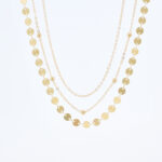 Lagenketting met gouden munten en schijfjes