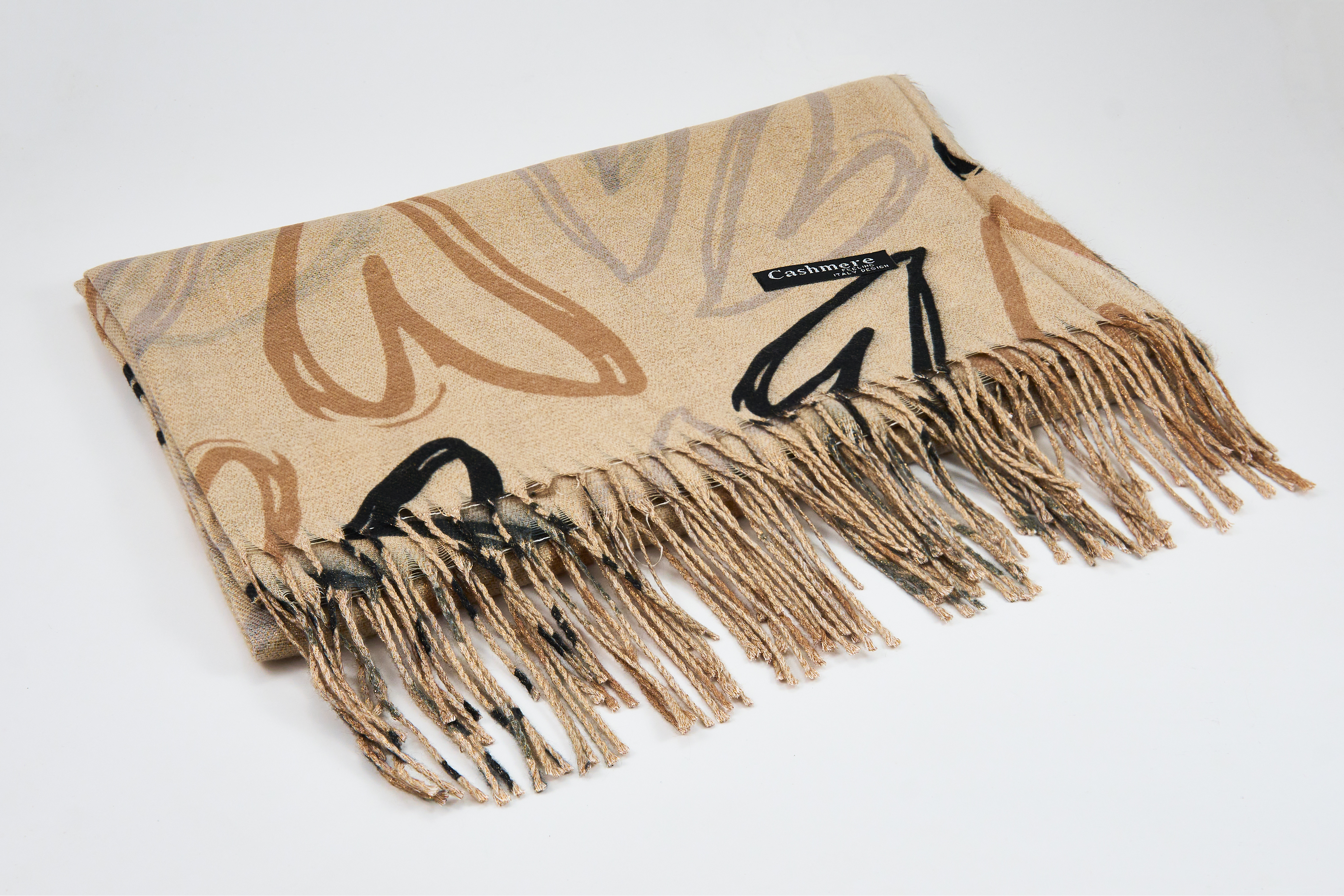 Zachte roze sjaal met subtiele franjes