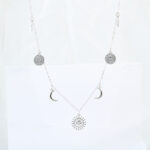 Zilveren ketting met glinsterende sneeuwvlok