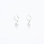 Zilveren slang oorbellen